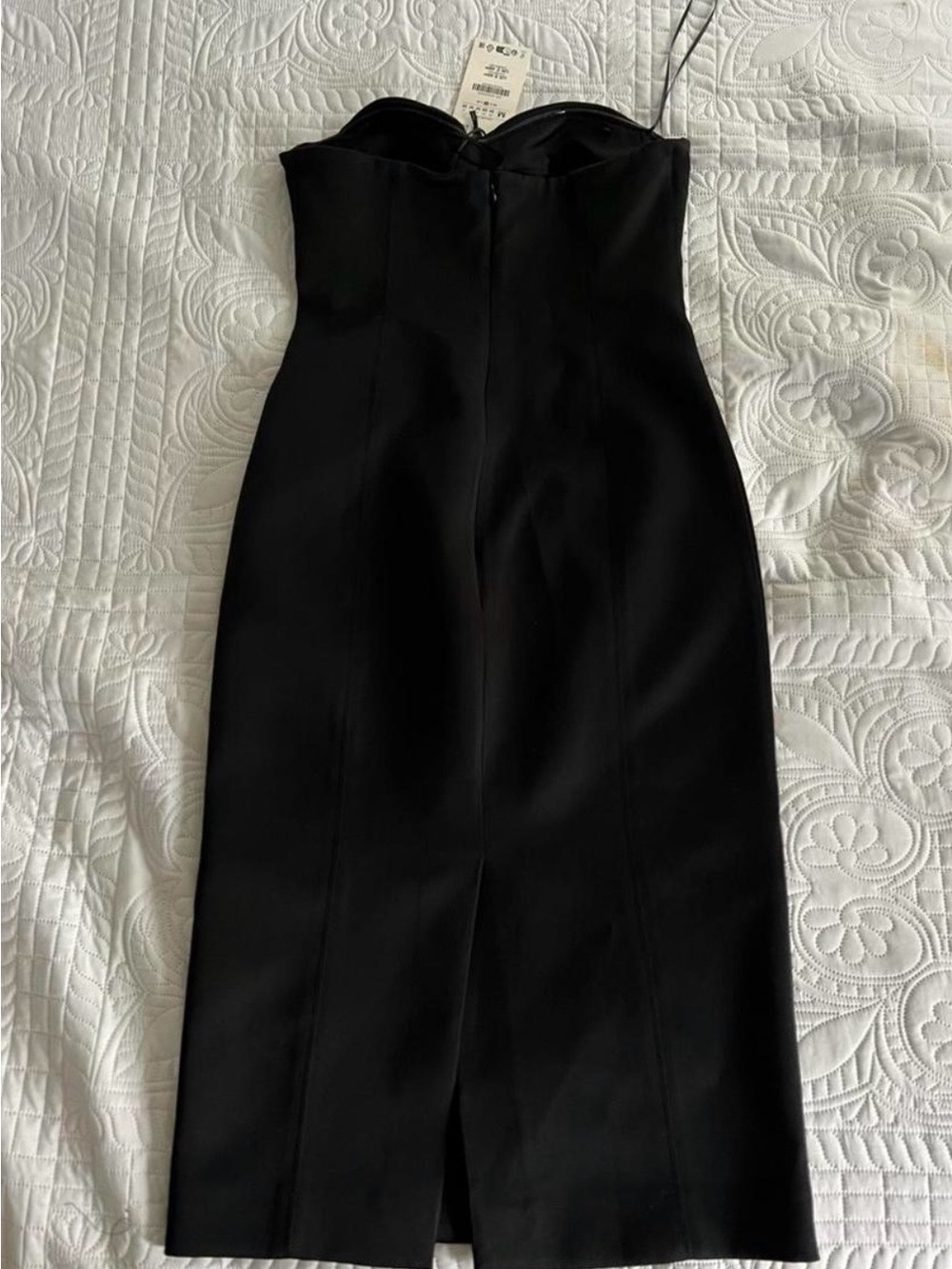 Zara Black Strapless Corset-Style Dress - Picture 4 of 6
